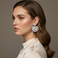 Stud Clear Crystal and Glass Heart Earrings