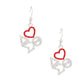 DST Greek Heartfelt Pride Bling Fish Hook Earrings