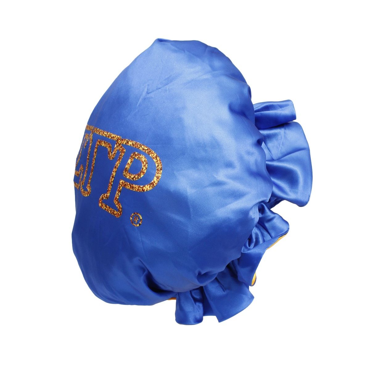 SGRHO Sorority Blue Gold Satin Sleep Bonnet Cap