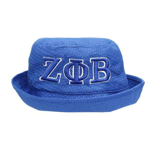 ZPB Sorority Blue Mesh Embroidered Bucket Hat