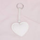 Handbag Clip Gleaming White Heart Padded Charm