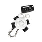 Keychain White Camellia Silver Chain Handbag Clip