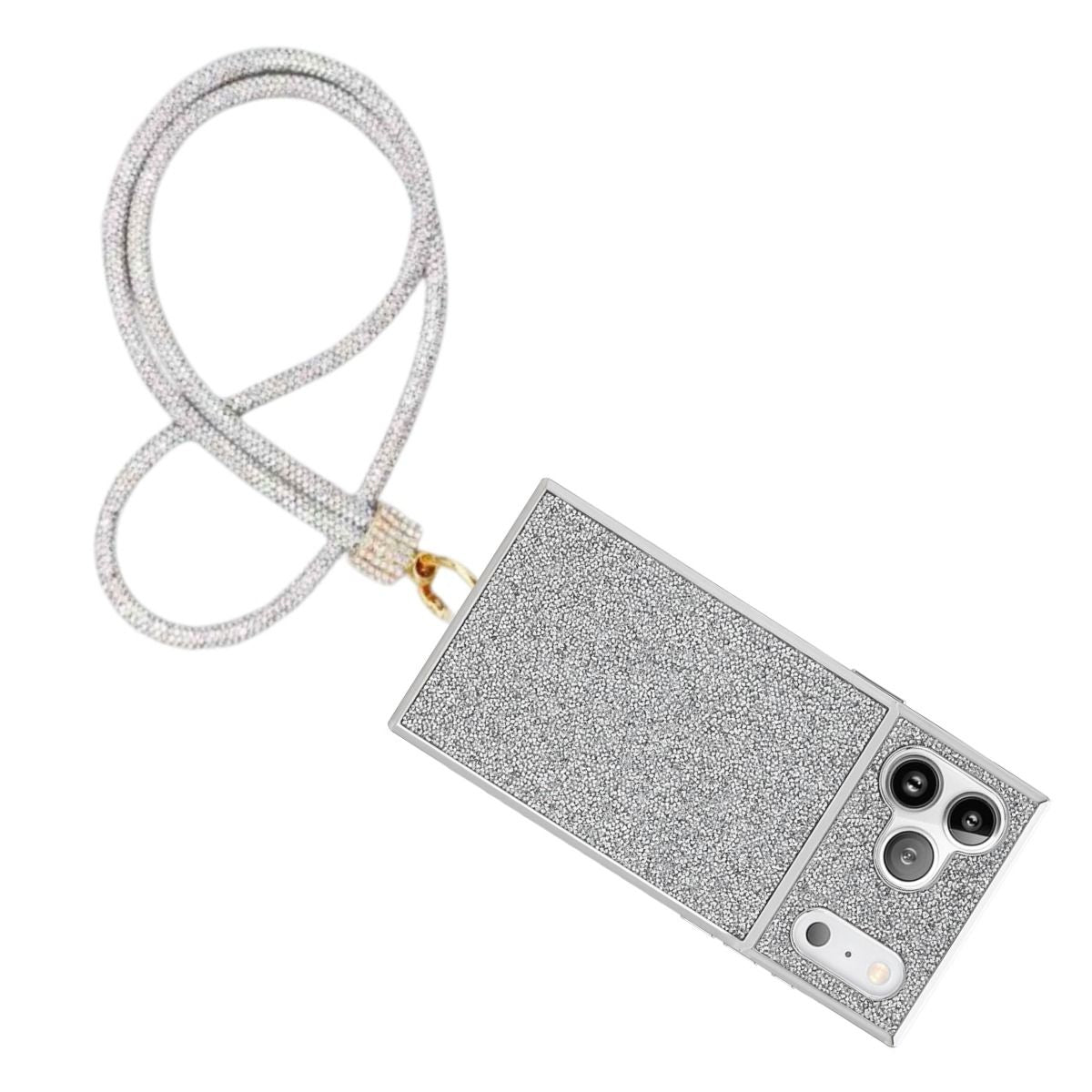 Rhinestone Long Phone Strap Clear Bling Lanyard