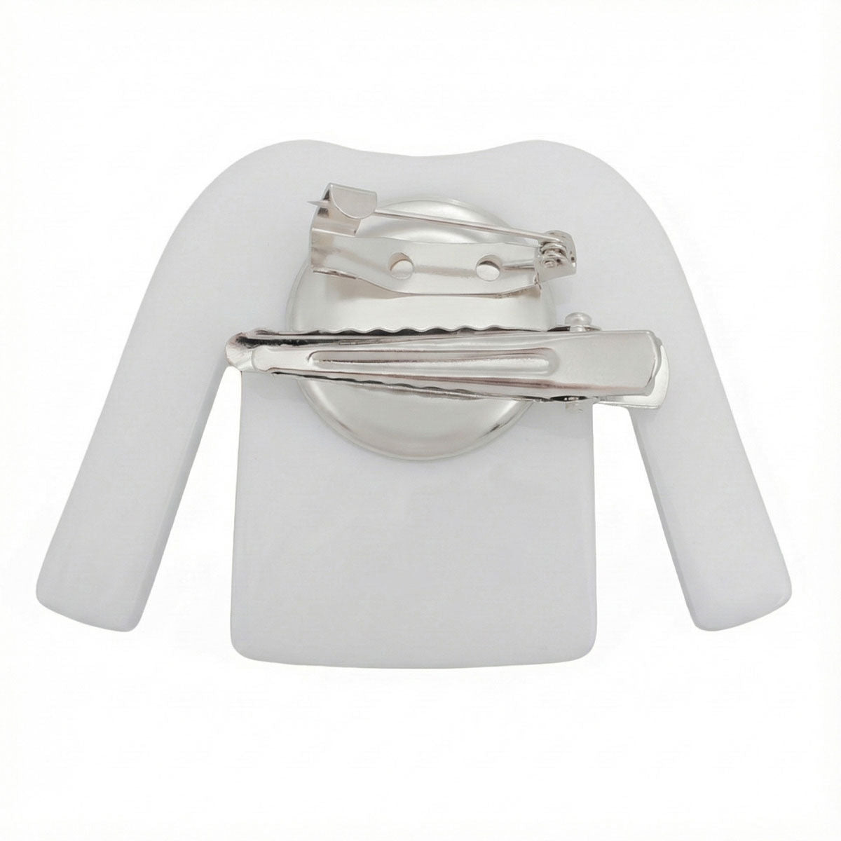 Brooch Hair Clip White Blue Stripe COCO Shirt Pin