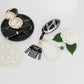 Keychain Black White Stripe COCO Shirt Pearl Clip