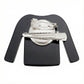 Keychain Black White Stripe COCO Shirt Pearl Clip