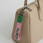 AKA Pink Canvas Embroidered Wristlet Strap Clip