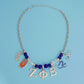 Blue Clear Bead Zeta Necklace
