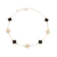Necklace Gold Black Clover Station Pendant Women