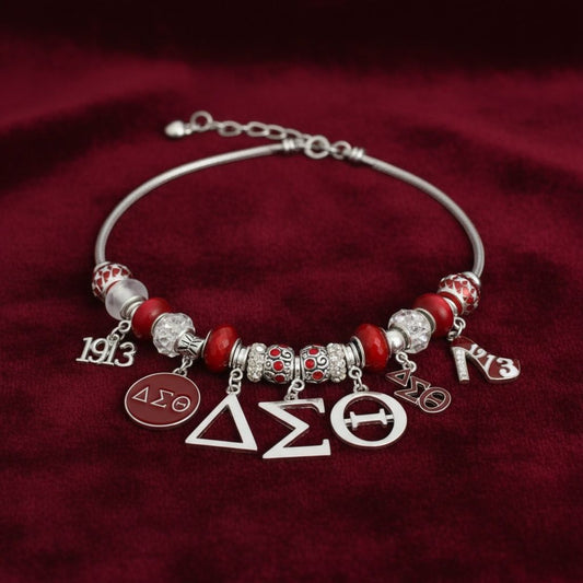 DST Snake Chain Luxe Bead and Charm Necklace