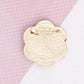 Brooch White Camellia Flower Gold Pin for Women