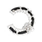 Brooch Silver and Black C French Girl Camellia Pin