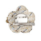 Brooch Couture White Tweed Camellia Bloom Pin