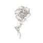 ZPB Sisterhood Sparkle Blue Rose Blooming Brooch