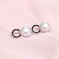 Brooch Iconic Silver Black Pave and Pearl Coco Pin