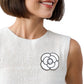 Brooch White Paris Coco Flower Pearl Couture Pin