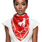 DST Sorority Red Square Scarf
