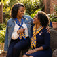 SGRHO Dark Blue and Yellow Poodle Square Scarf