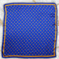 Blue and Yellow Polka Dot Silky Square Scarf SGRHO