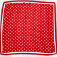 Red and White Polka Dot Silky Square Scarf DST