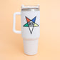 OES Sorority White Bling 40.5 oz Tumbler Cup