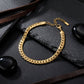 Anklet 6.5mm Gold 18K Steel Herringbone Chain