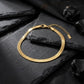 Mens 5.5mm Gold 18K Steel Herringbone Bracelet