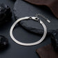 Mens 5.5mm Stainless Steel Herringbone Chain Bracelet