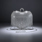 Clutch Silver Rhinestone Fringe Heart Hardcase Bag