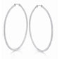 Stainless  Steel Inside Out Rhinestone Earrings