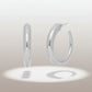 Stainless Steel Graduated Open C Hoop Earrings