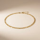Mens 20in 7mm Gold 18K Stainless Steel Figaro Chain