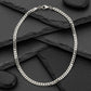 Mens 24in 8mm Stainless Steel Miami Chain