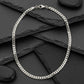 Mens 24in 8mm Stainless Steel Miami Chain
