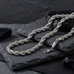 Mens 20in 8mm Stainless Steel Rope Chain