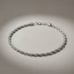 Mens 20in 8mm Stainless Steel Rope Chain