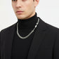 Mens 20in10mm Silver Stainless Steel Curb Chain