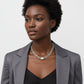 Stainless  Steel Princess CZ Cuban Chain Necklace