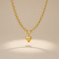 Gold 18K Steel Toggle Heart Rolo Chain Necklace