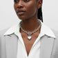 Stainless Steel Toggle Heart Rolo Chain Necklace