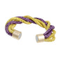 Omega Psi Vibrant Purple Gold Twisted Tube Bracelet