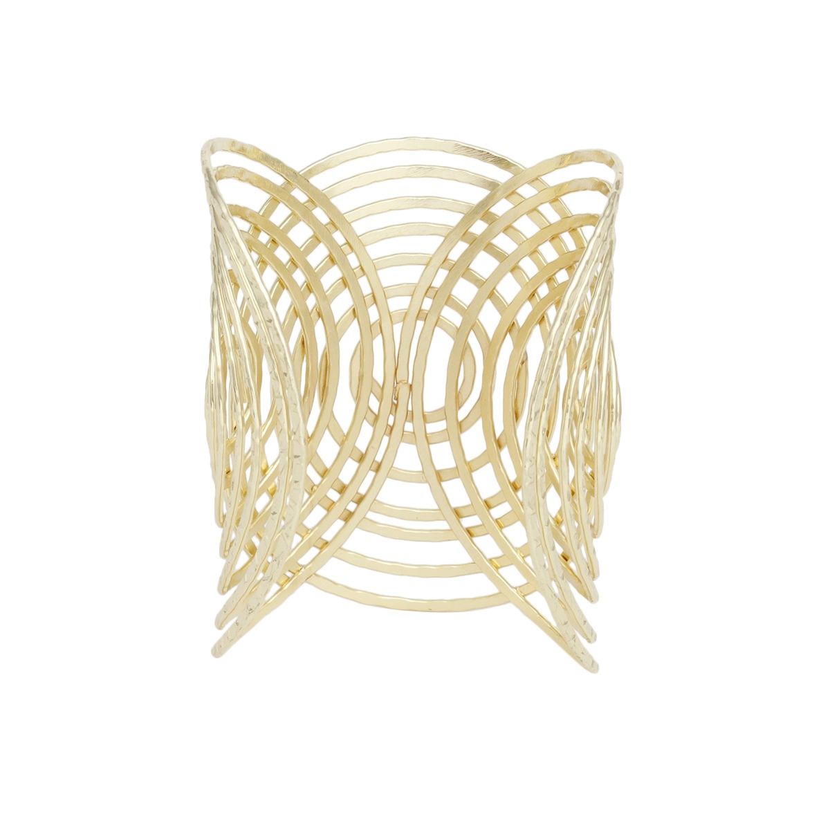 Cuff Gold Concentric Circle Sculpted Bracelet