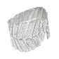 Cuff Garden Chic Encrusted Silver Leaf Bracelet