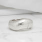 Bangle Hammered Silver Wavy Chunky Bracelet
