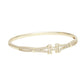 Bangle Sleek Timeless Luxe H Pave Gold Bracelet