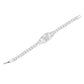Tennis Bracelet Silver Brass CZ Butterfly Link