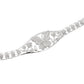 Tennis Bracelet Silver Brass CZ Butterfly Link
