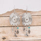 Fish Hook Silver Cowgirl Hat Western Earrings