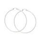 Hoop Classic 3 inch Thin Silver Earrings for Women