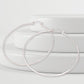 Hoop Classic 3 inch Thin Silver Earrings for Women